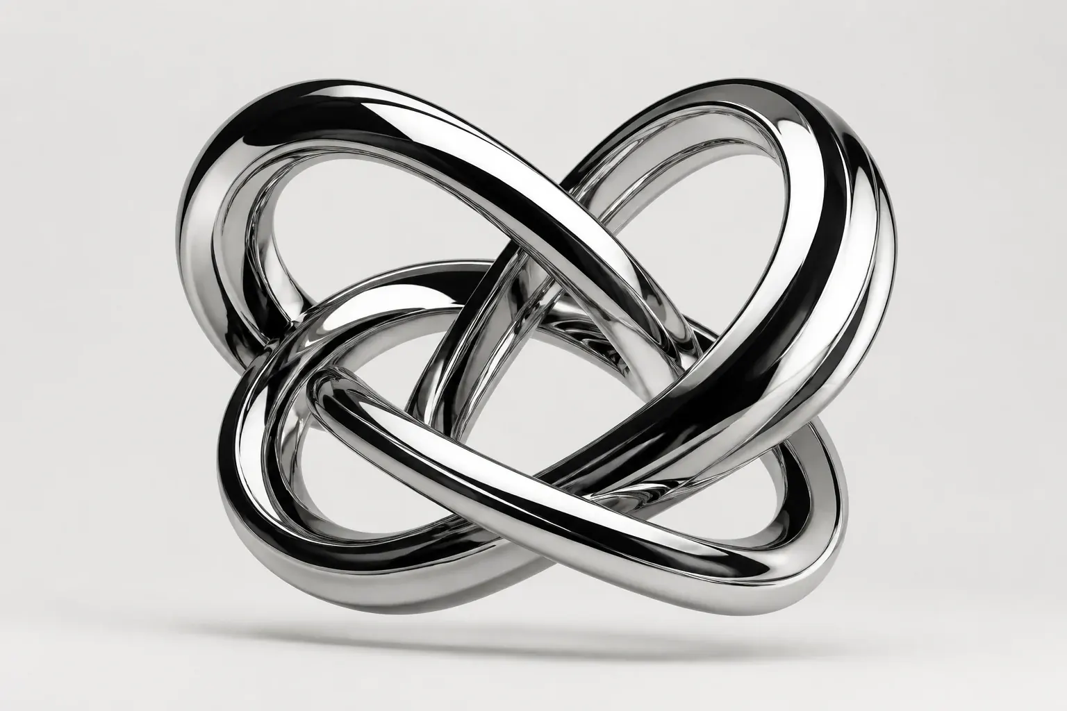 Interlocking chrome forms, a study in connection and structure